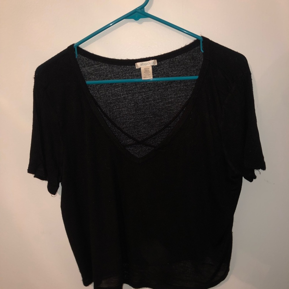 Black cross t-shirt, size: medium